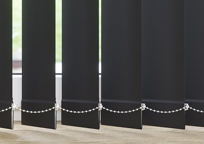 Palermo (Blackout), Black - Vertical Blind Slats - Image 3
